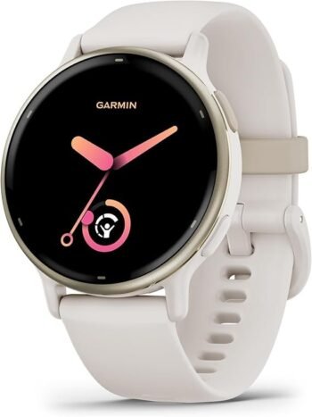 Garmin vÃvoactive 5, Health and Fitness GPS Smartwatch, AMOLED Display, Up to 11 Days of Battery, Ivory