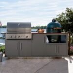 Challenger Designs 83" Kamado Grill & Built-in Grill Outdoor Kitchen Island