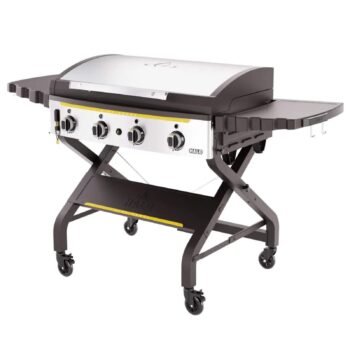 Halo Elite4B Outdoor Griddle | Dual Zone Burner System | Wind-Proof & Wall-to-Wall Heat | Natural Gas Compatible | Up to 750°F | 5-Year Warranty | 10