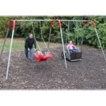 Heavy Duty ADA Swing Set, Frame with Molded Seat and ADA Platform